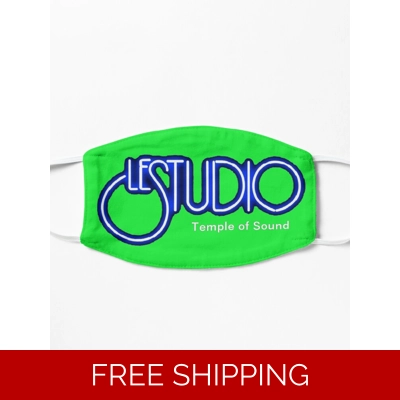 Le Studio Covid Irish Green Mask White & Blue Logo TOS White